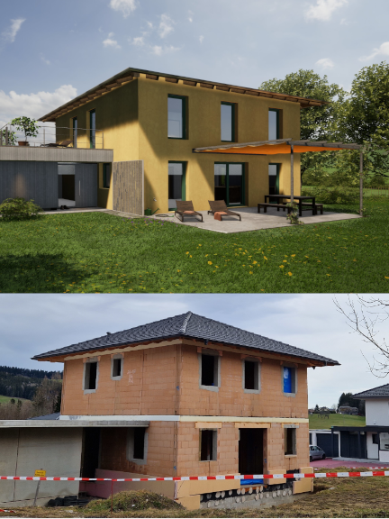 Sanierung ind Fertigstellung eines leerstehenden Rohbaus